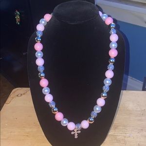 Pink beaded necklace